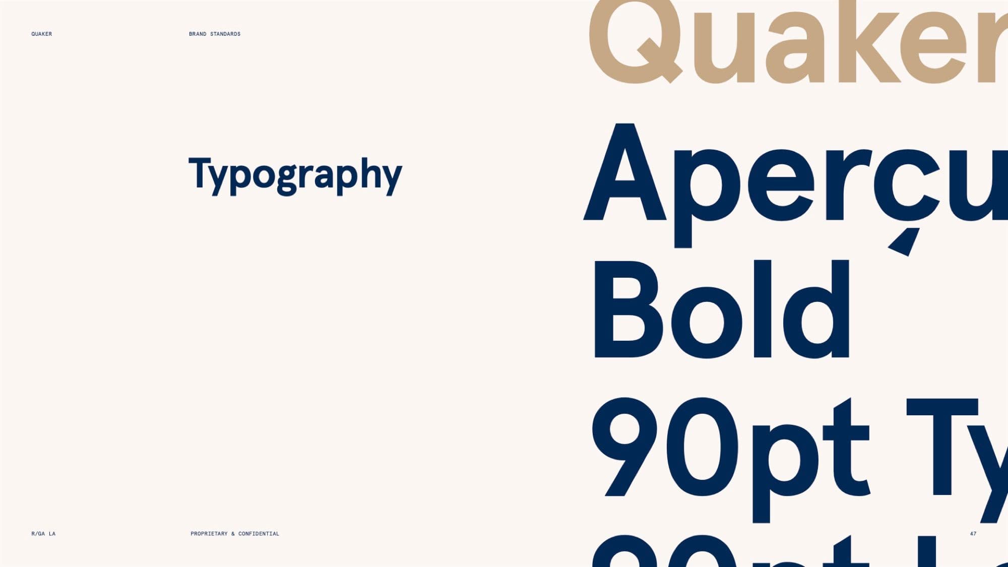 Quaker Brand Standards guide, page 47