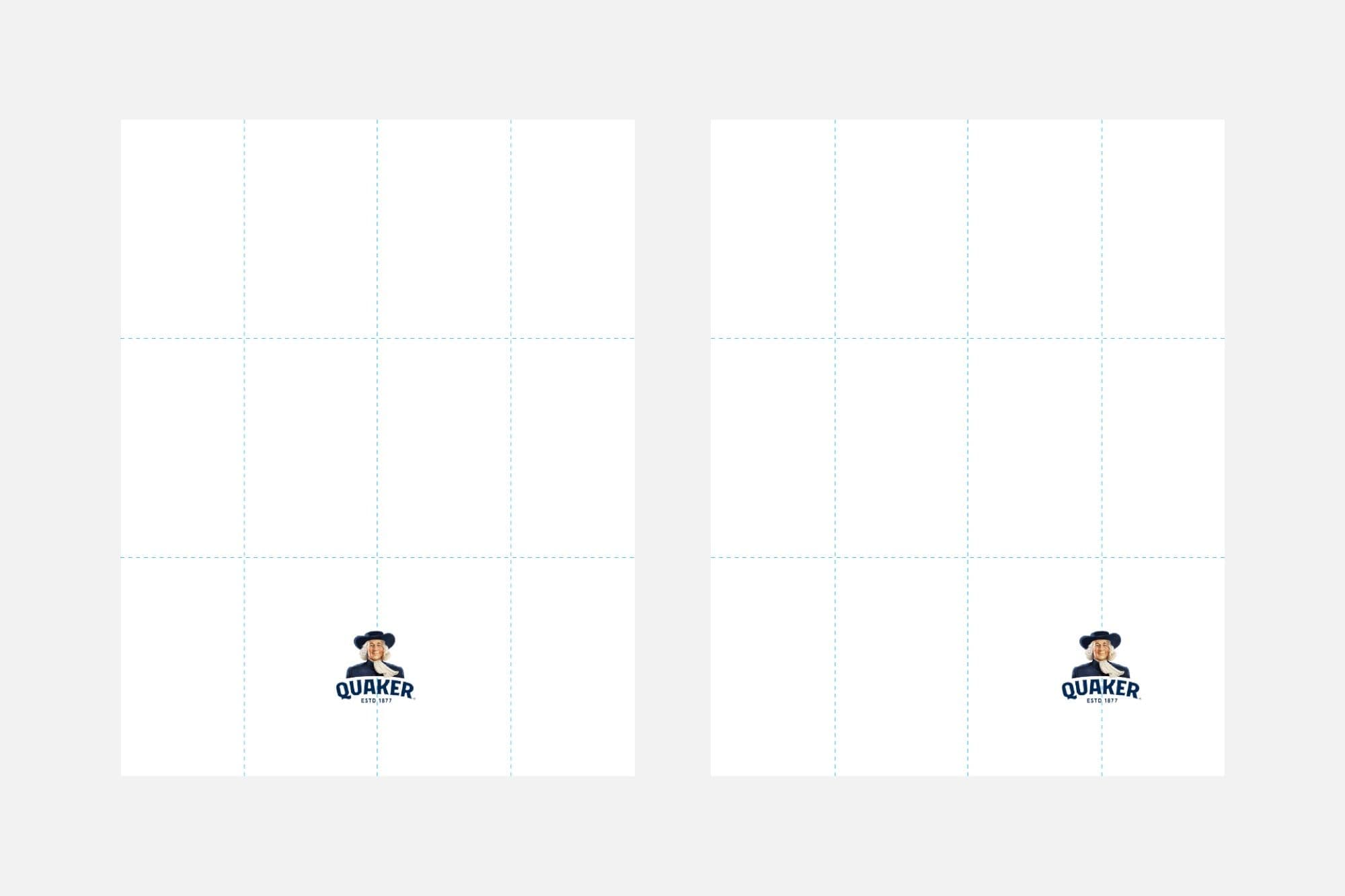 Quaker brand guidelines grid